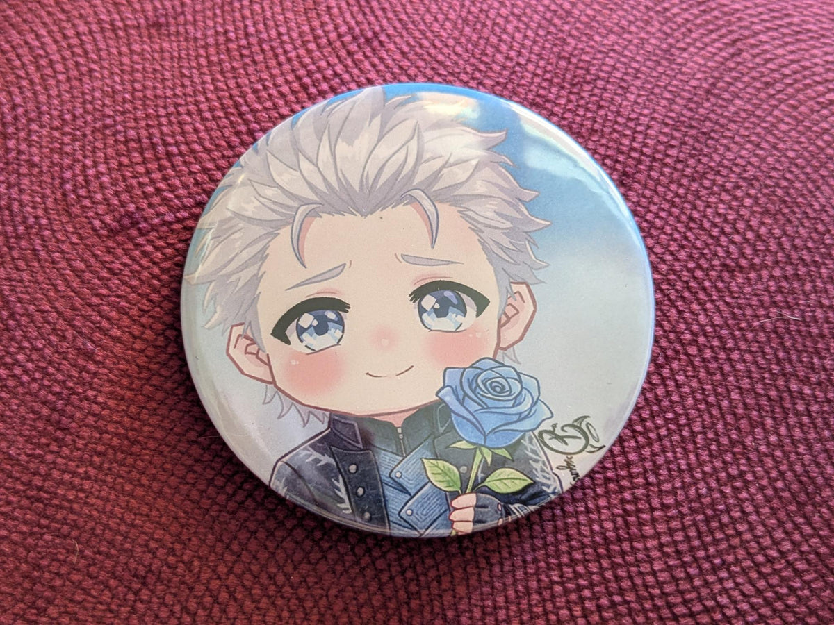 Vergil Chibi (Frozen Rose) - Metal Badge 58mm