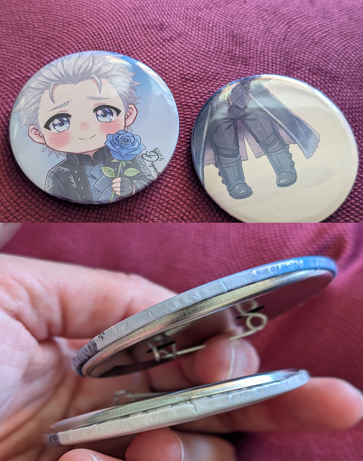 Badge Chibi Vergil Frozen Rose (Flaws) - Devil May Cry | DragunovArt