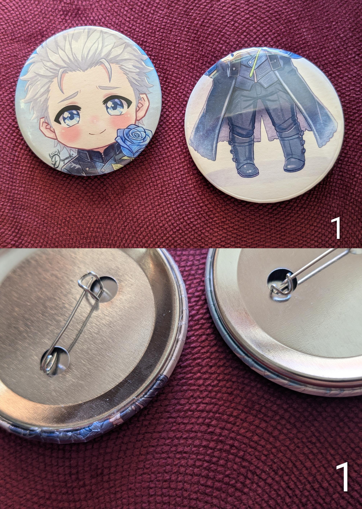 Badge Chibi Vergil Frozen Rose (Flaws) - Devil May Cry | DragunovArt
