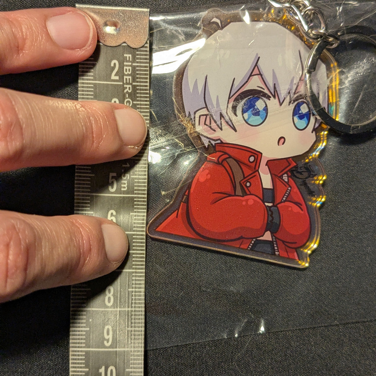 Chubby Dante Chibi - Devil May Cry - Holographic Acrylic Keychain