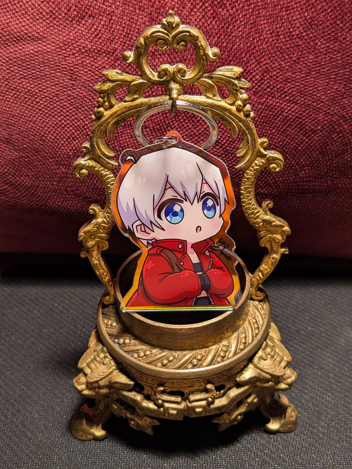 Chubby Dante Chibi - Devil May Cry - Holographic Acrylic Keychain